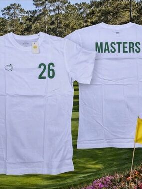 2026 Masters Caddie Tee with Green '26' and Masters Logo